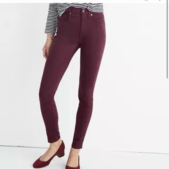 Joe's Jeans  dressy / casual Deep Burgundy size 25 skinny Denim jeans - Picture 1 of 9